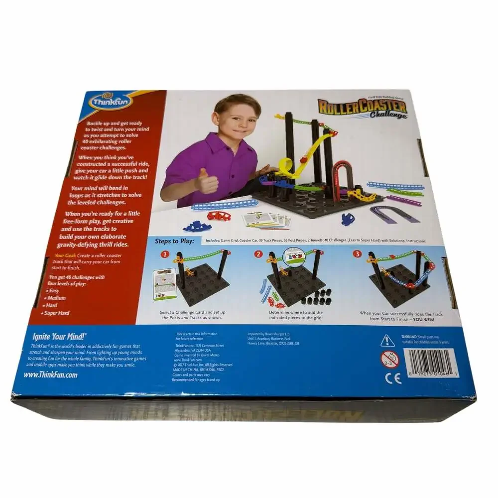 ThinkFun Roller Coaster Challenge Thrill Ride Building Logic Game